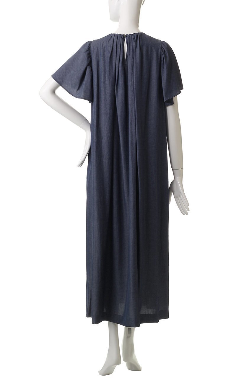 【ハウス オブ ロータス/HOUSE OF LOTUS】のナチュラルシャンブレーギャザーワンピース 人気、トレンドファッション・服の通販 founy(ファニー) 　ファッション　Fashion　レディースファッション　WOMEN　ワンピース　Dress　チュニック　Tunic　ギャザー　Gather　シャンブレー　Chambray　チュニック　Tunic　ロング　Long　エレガント 上品　Elegant　吸水　Water Absorption　夏　Summer　NEW・新作・新着・新入荷　New Arrivals　軽量　Lightweight　other-4|ID: prp329100004537236 ipo3291000000032062143