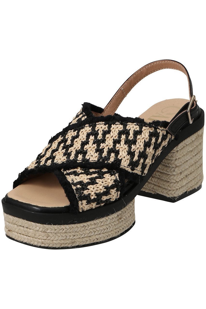 【エスメラルダ/Esmeralda】の【GAIMO】フリンジヒールサンダル インテリア・キッズ・メンズ・レディースファッション・服の通販 founy(ファニー) ファッション Fashion レディースファッション Fashion for Women サマー Summer, Summer Style サンダル Sandals, Summer Shoes シューズ Shoes, Footwear ハンド Hand, Handmade フリンジ Fringe, Tassel ラフィア Raffia, Natural Straw ブラック|ID: prp329100004539411 ipo3291000000035059191