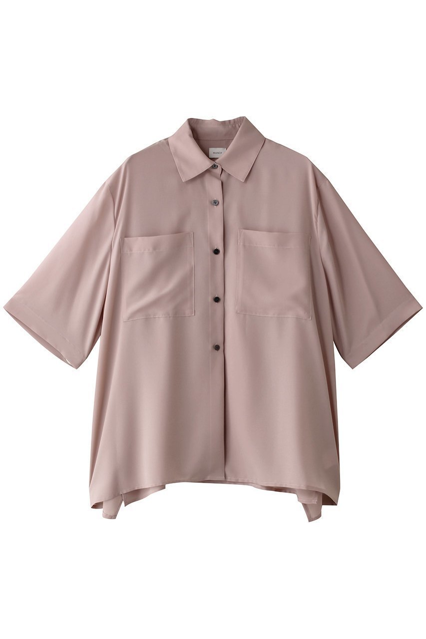 【マノフ/MANOF】のBACK LAYER SHIRT/シャツ インテリア・キッズ・メンズ・レディースファッション・服の通販 founy(ファニー) 　ファッション　Fashion　レディースファッション　WOMEN　トップス・カットソー　Tops/Tshirt　シャツ/ブラウス　Shirts/Blouses　ショート　Short　シンプル　Simple　スリーブ　Sleeve　ドレープ　Drape　フロント　Front　ワイド　Wide　エレガント 上品　Elegant　NEW・新作・新着・新入荷　New Arrivals　PINK|ID: prp329100004539413 ipo3291000000032074140