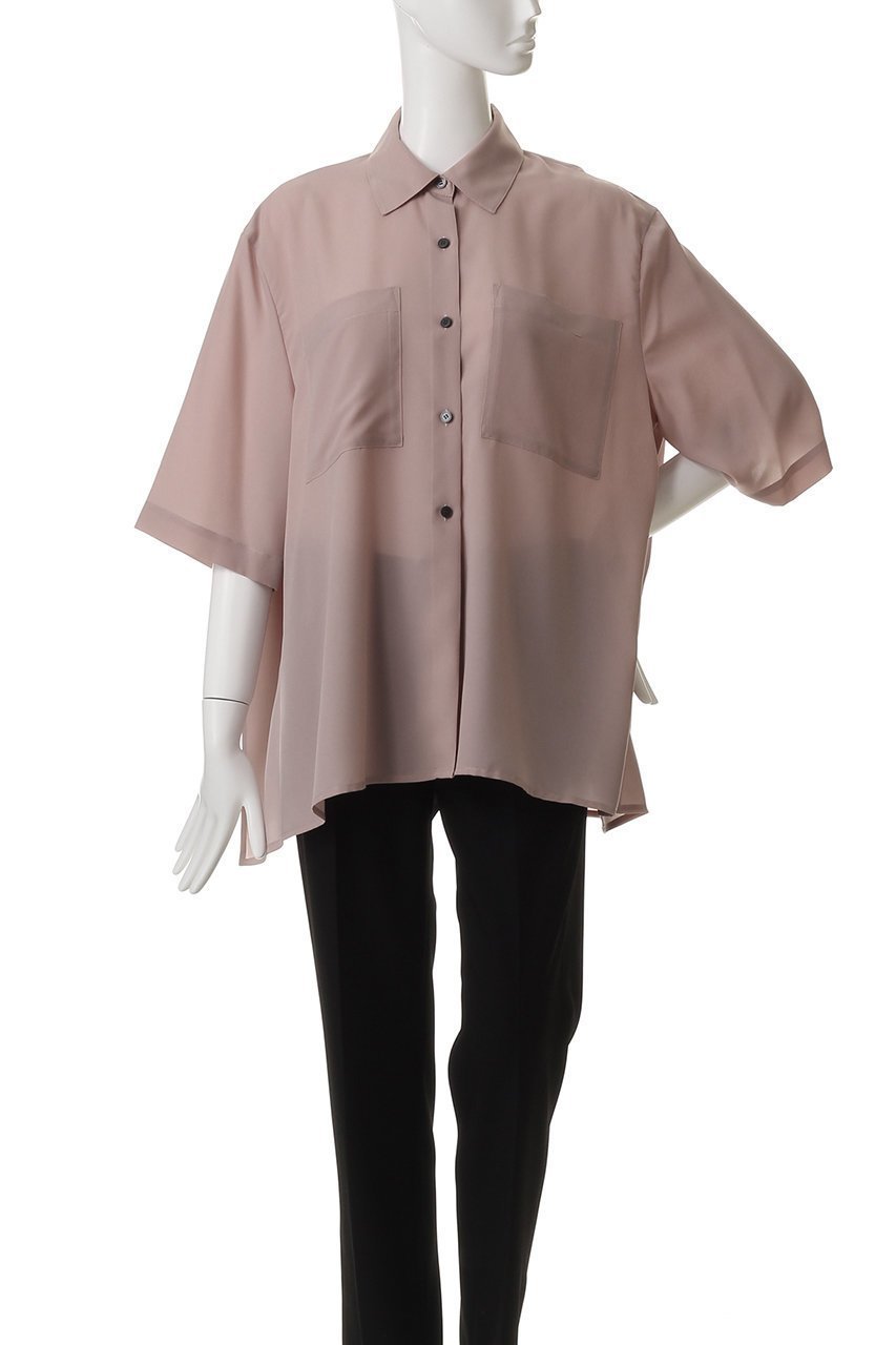 【マノフ/MANOF】のBACK LAYER SHIRT/シャツ 人気、トレンドファッション・服の通販 founy(ファニー) 　ファッション　Fashion　レディースファッション　WOMEN　トップス・カットソー　Tops/Tshirt　シャツ/ブラウス　Shirts/Blouses　ショート　Short　シンプル　Simple　スリーブ　Sleeve　ドレープ　Drape　フロント　Front　ワイド　Wide　エレガント 上品　Elegant　NEW・新作・新着・新入荷　New Arrivals　other-2|ID: prp329100004539413 ipo3291000000032074141