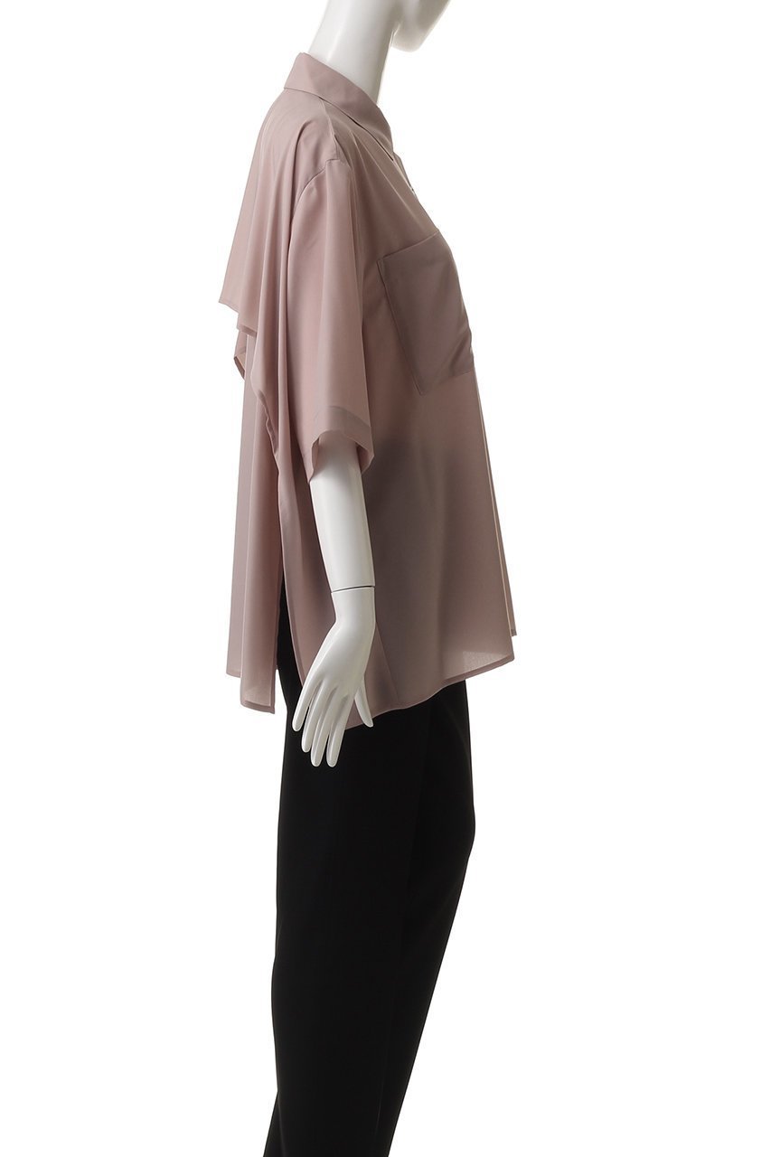 【マノフ/MANOF】のBACK LAYER SHIRT/シャツ 人気、トレンドファッション・服の通販 founy(ファニー) 　ファッション　Fashion　レディースファッション　WOMEN　トップス・カットソー　Tops/Tshirt　シャツ/ブラウス　Shirts/Blouses　ショート　Short　シンプル　Simple　スリーブ　Sleeve　ドレープ　Drape　フロント　Front　ワイド　Wide　エレガント 上品　Elegant　NEW・新作・新着・新入荷　New Arrivals　other-3|ID: prp329100004539413 ipo3291000000032074142