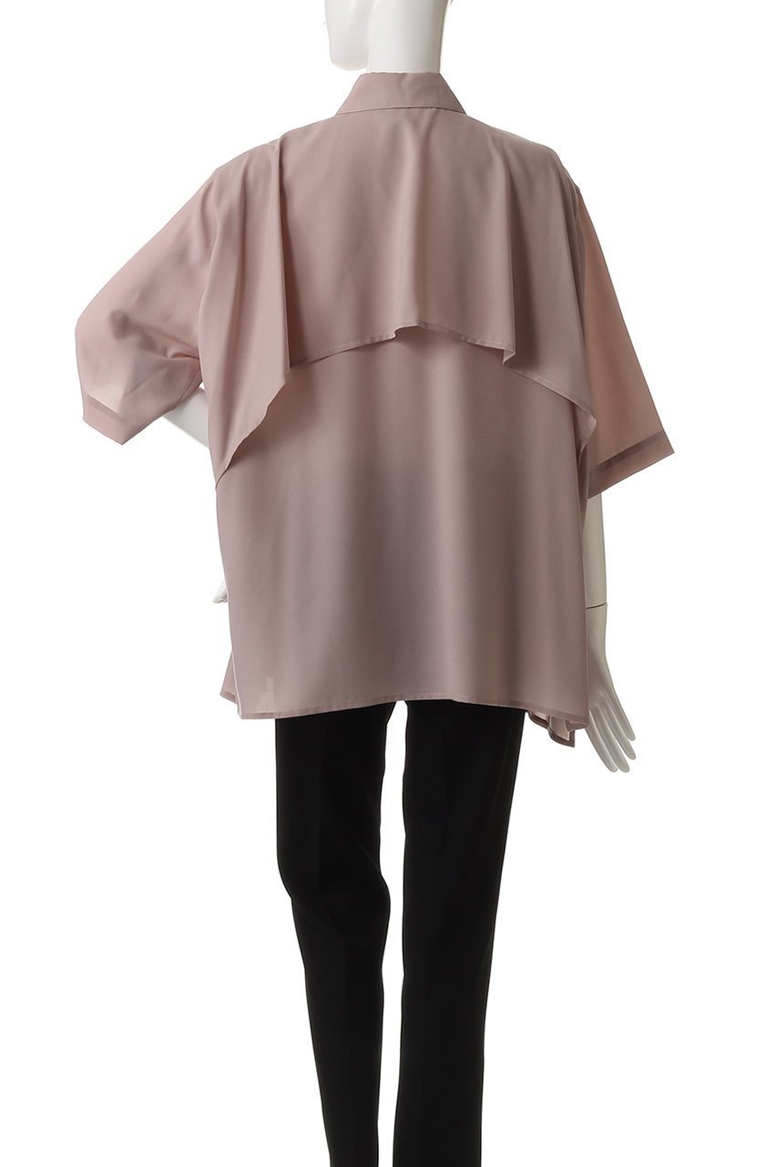 【マノフ/MANOF】のBACK LAYER SHIRT/シャツ 人気、トレンドファッション・服の通販 founy(ファニー) 　ファッション　Fashion　レディースファッション　WOMEN　トップス・カットソー　Tops/Tshirt　シャツ/ブラウス　Shirts/Blouses　ショート　Short　シンプル　Simple　スリーブ　Sleeve　ドレープ　Drape　フロント　Front　ワイド　Wide　エレガント 上品　Elegant　NEW・新作・新着・新入荷　New Arrivals　other-4|ID: prp329100004539413 ipo3291000000032074143