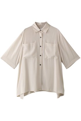【マノフ/MANOF】 BACK LAYER SHIRT/シャツ人気、トレンドファッション・服の通販 founy(ファニー) ファッション Fashion レディースファッション Fashion for Women トップス・カットソー Cut & Sew Tops シャツ・ブラウス・オフィスカジュアル Elegant Blouses & Button-Ups ショート Short, Short Length シンプル Simple, Minimal スリーブ Sleeve, Long Sleeve / Short Sleeve ドレープ Drape, Draping Fabric フロント Front, Front Design ワイド Wide, Wide Fit エレガント 上品 Elegant |ID:prp329100004539413