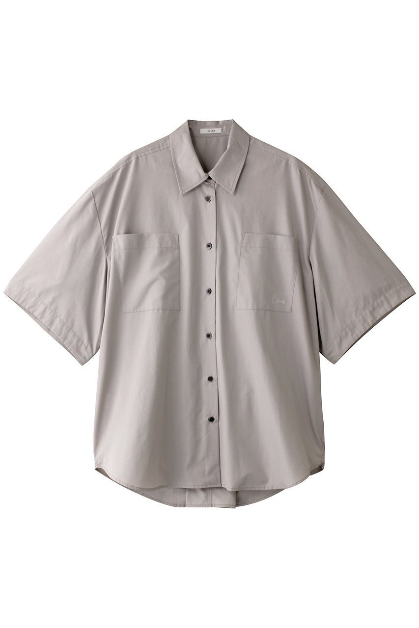 【クラネ/CLANE】のHALF SLEEVE HUGE SHIRTS/シャツ インテリア・キッズ・メンズ・レディースファッション・服の通販 founy(ファニー) 　ファッション　Fashion　レディースファッション　WOMEN　トップス・カットソー　Tops/Tshirt　シャツ/ブラウス　Shirts/Blouses　ショルダー　Shoulder　ショート　Short　スリーブ　Sleeve　ポケット　Pocket　エレガント 上品　Elegant　NEW・新作・新着・新入荷　New Arrivals　GRAY|ID: prp329100004539415 ipo3291000000032074155