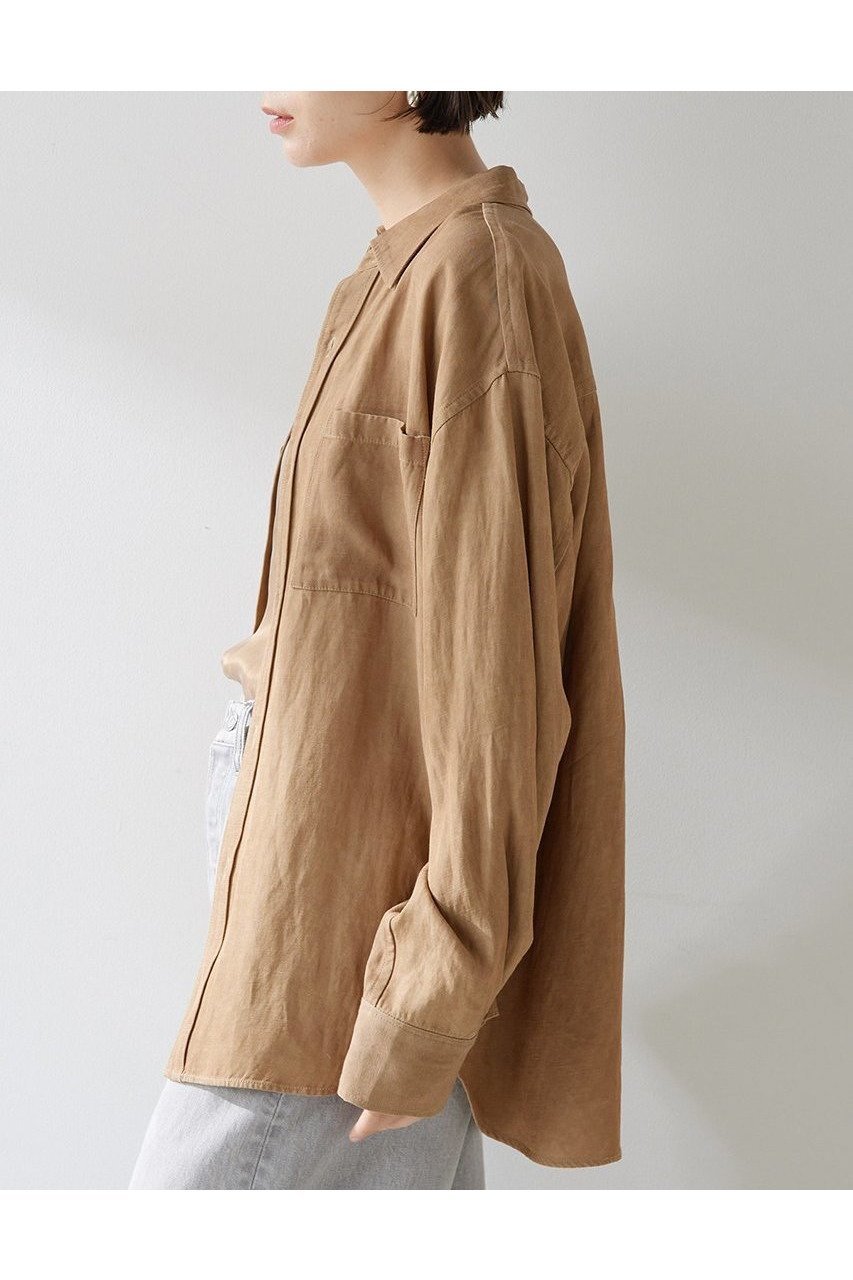 【ウィムガゼット/Whim Gazette】のツイル顔料染めオーバーシャツ 人気、トレンドファッション・服の通販 founy(ファニー) 　ファッション　Fashion　レディースファッション　WOMEN　トップス・カットソー　Tops/Tshirt　シャツ/ブラウス　Shirts/Blouses　エレガント 上品　Elegant　ヴィンテージ　Vintage　スリーブ　Sleeve　セットアップ　Set Up　タンブラー　Tumbler　ツイル　Twill　デニム　Denim　フロント　Front　ロング　Long　おすすめ　Recommend　夏　Summer　NEW・新作・新着・新入荷　New Arrivals　other-4|ID: prp329100004539426 ipo3291000000032074244