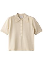 【クラネ/CLANE】のSHOULDER PADS POLO KNIT TOPS/トップス IVORY|ID: prp329100004539429 ipo3291000000032074265