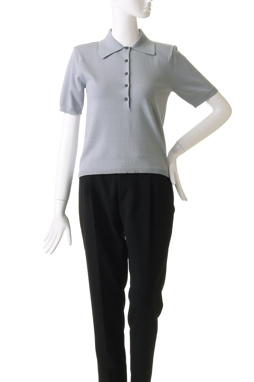 【クラネ/CLANE】のSHOULDER PADS POLO KNIT TOPS/トップス 人気、トレンドファッション・服の通販 founy(ファニー) 　ファッション　Fashion　レディースファッション　WOMEN　トップス・カットソー　Tops/Tshirt　ニット　Knit Tops　プルオーバー　Pullover　コンパクト　Compact　デニム　Denim　マニッシュ　Mannish　NEW・新作・新着・新入荷　New Arrivals　other-2|ID: prp329100004539429 ipo3291000000032074268