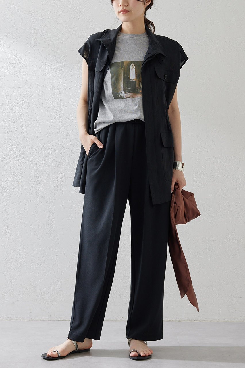 【ウィムガゼット/Whim Gazette】のカットジョーゼットパンツ インテリア・キッズ・メンズ・レディースファッション・服の通販 founy(ファニー) ファッション Fashion レディースファッション Fashion for Women パンツ Pants & Trousers シンプル Simple, Minimal ジャケット Jacket, Outerwear ジョーゼット Georgette, Semi-Sheer Fabric ストレッチ Stretch, Stretchy Fabric スニーカー Sneakers, Trainers センター Center, Center Line フロント Front, Front Design ベーシック Basic, Essential 再入荷 Restock / Back in Stock ブラック|ID: prp329100004539430 ipo3291000000035444429