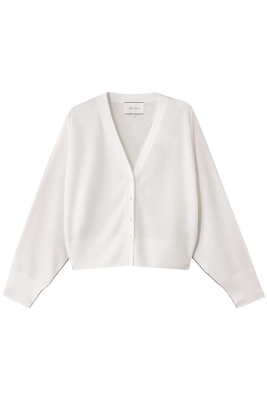 【ベイジ,/BEIGE,】のMOISE(モイーズ)/カーディガン インテリア・キッズ・メンズ・レディースファッション・服の通販 founy(ファニー) ファッション Fashion レディースファッション Fashion for Women トップス・カットソー Cut & Sew Tops ニット Knit Tops & Sweaters カーディガン・羽織り Layered Style Cardigans カーディガン Cardigan, Knitwear シアー Sheer, See-Through スリーブ Sleeve, Long Sleeve / Short Sleeve トレンド Trend, Trending Now 夏 Summer 春 Spring S/S・春夏 SS, Spring/Summer, Warm Season White × Black|ID: prp329100004539438 ipo3291000000035700256