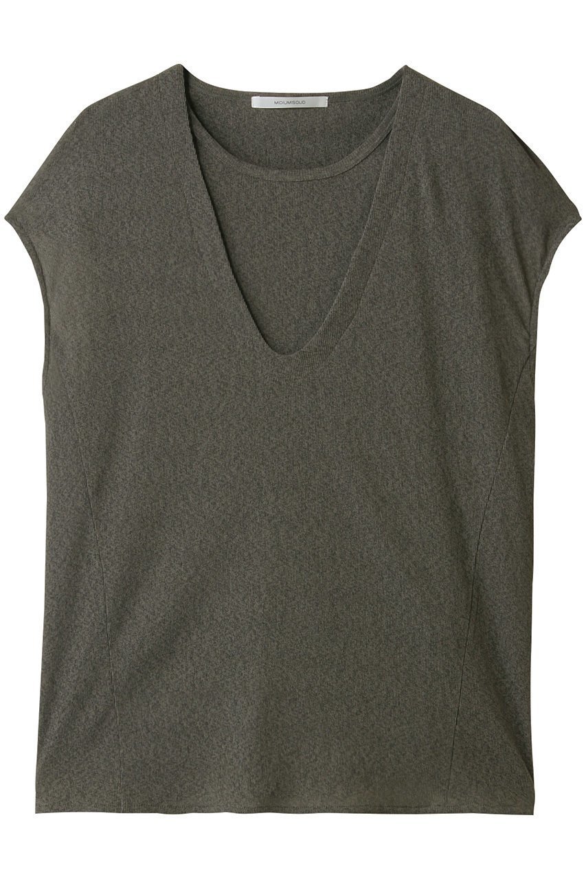 【ミディウミソリッド/MIDIUMISOLID】のsheer ensemble.S アンサンブル インテリア・キッズ・メンズ・レディースファッション・服の通販 founy(ファニー) 　ファッション　Fashion　レディースファッション　WOMEN　トップス・カットソー　Tops/Tshirt　アンサンブル　Knit Ensemble　シャツ/ブラウス　Shirts/Blouses　アンサンブル　Ensemble　サマー　Summer　シアー　Sheer　ショート　Short　スリーブ　Sleeve　ノースリーブ　No Sleeve　NEW・新作・新着・新入荷　New Arrivals　khaki|ID: prp329100004539445 ipo3291000000032074411