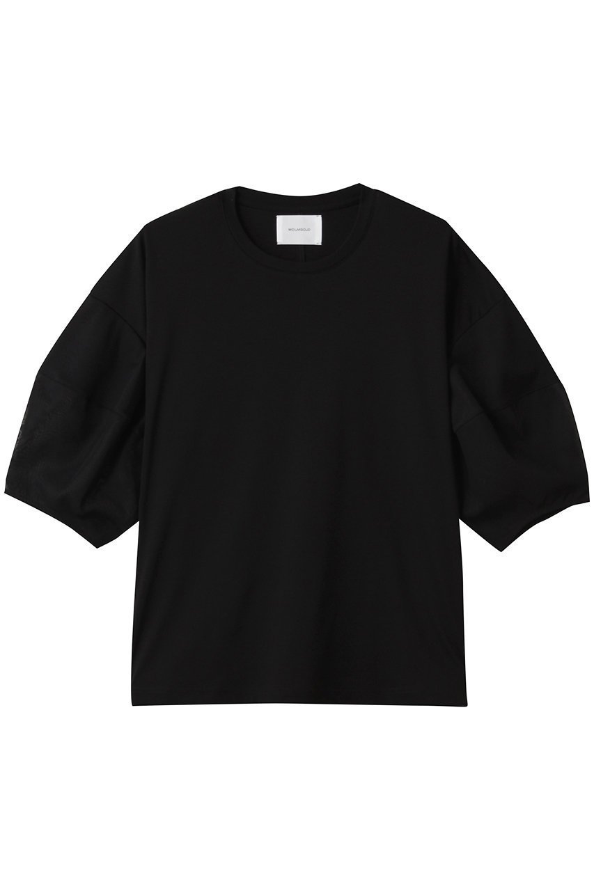 【ミディウミソリッド/MIDIUMISOLID】のsheer slv conscious T.S Tシャツ インテリア・キッズ・メンズ・レディースファッション・服の通販 founy(ファニー) 　ファッション　Fashion　レディースファッション　Ladies' Fashion Online　トップス・カットソー　Tops/Tshirt　シャツ/ブラウス　Shirts/Blouses　ロング / Tシャツ　T-Shirts　カットソー　Cut and Sewn　サマー　Summer　ショート　Short　シンプル　Simple　スリーブ　Sleeve　black|ID: prp329100004539447 ipo3291000000032099987