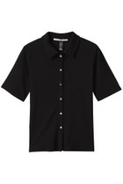 【ミディウミソリッド/MIDIUMISOLID】のsheer compact polo shirt.S シャツ black|ID: prp329100004539449 ipo3291000000032074439