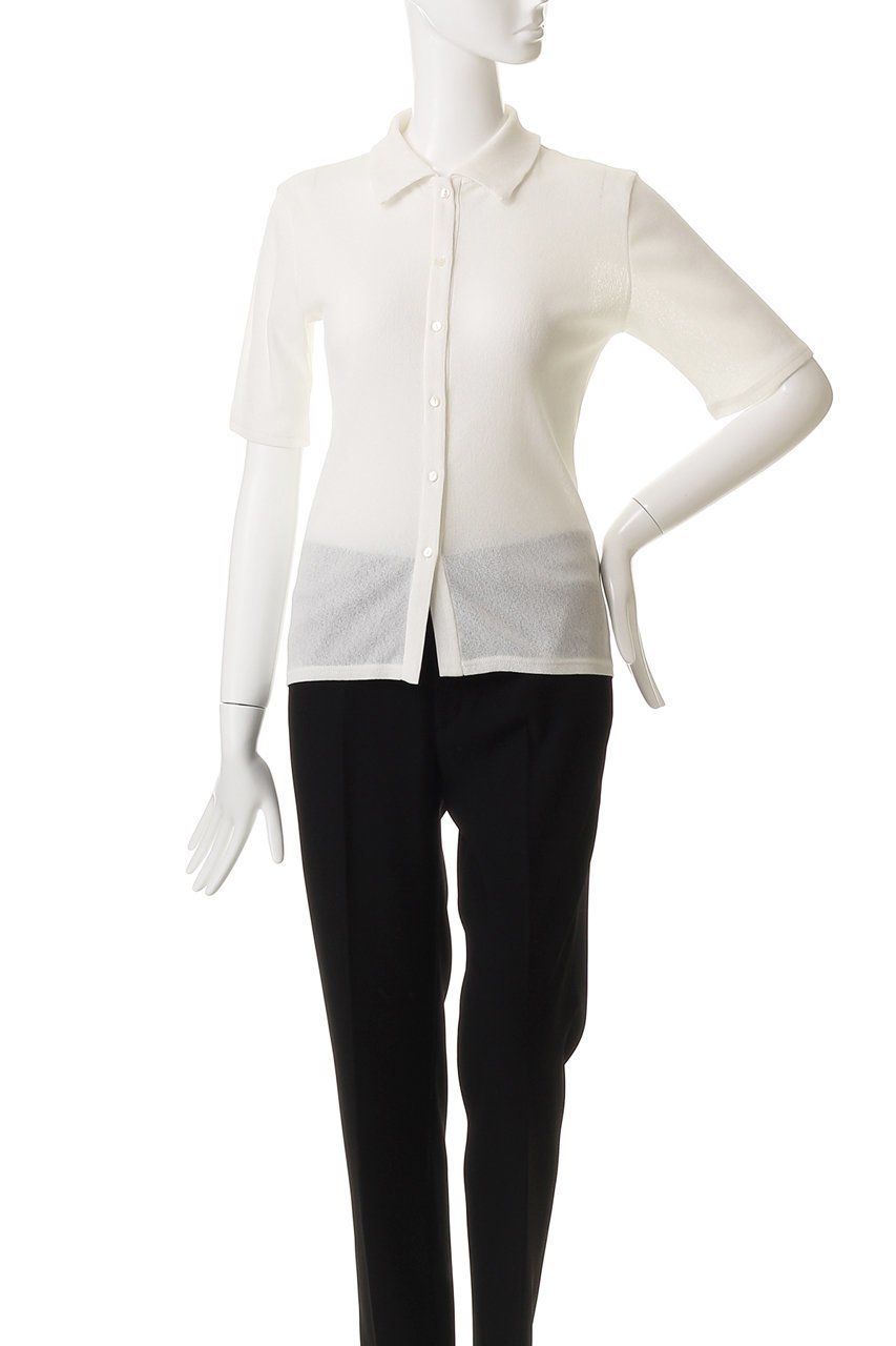 【ミディウミソリッド/MIDIUMISOLID】のsheer compact polo shirt.S シャツ 人気、トレンドファッション・服の通販 founy(ファニー) ファッション Fashion レディースファッション Fashion for Women トップス・カットソー Cut & Sew Tops シャツ・ブラウス・オフィスカジュアル Elegant Blouses & Button-Ups ポロシャツ・きれいめカジュアル Smart-Casual Polo Tops シンプル Simple, Minimal ファブリック Fabric, Textile フィット Fit, Slim Fit ポロシャツ Polo Shirt, Collared Tee 今季 This Season, Current Season 定番 Standard, Basic Item other-2|ID: prp329100004539449 ipo3291000000035923100
