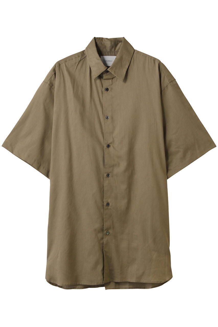 【ミディウミソリッド/MIDIUMISOLID】のh/slv wide shirt.M シャツ インテリア・キッズ・メンズ・レディースファッション・服の通販 founy(ファニー) 　ファッション　Fashion　レディースファッション　Fashion for Women　トップス・カットソー　Cut & Sew Tops　シャツ・ブラウス・オフィスカジュアル　Elegant Blouses & Button-Ups　シアー　Sheer, See-Through　ショート　Short, Short Length　スリーブ　Sleeve, Long Sleeve / Short Sleeve　ビッグ　Big, Oversized　ファブリック　Fabric, Textile　エレガント 上品　Elegant　khaki|ID: prp329100004539450 ipo3291000000035063031