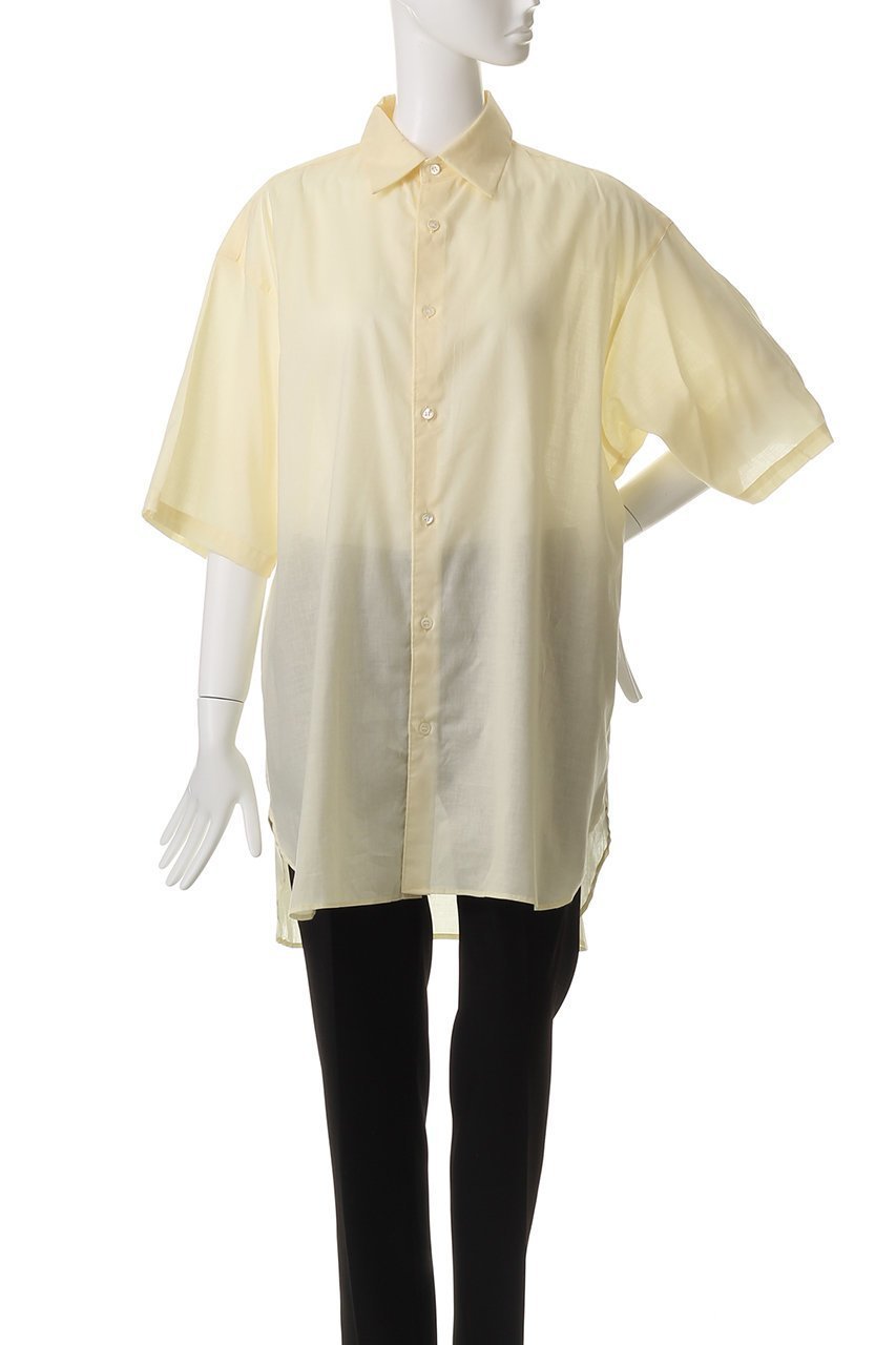 【ミディウミソリッド/MIDIUMISOLID】のh/slv wide shirt.M シャツ 人気、トレンドファッション・服の通販 founy(ファニー) 　ファッション　Fashion　レディースファッション　Fashion for Women　トップス・カットソー　Cut & Sew Tops　シャツ・ブラウス・オフィスカジュアル　Elegant Blouses & Button-Ups　シアー　Sheer, See-Through　ショート　Short, Short Length　スリーブ　Sleeve, Long Sleeve / Short Sleeve　ビッグ　Big, Oversized　ファブリック　Fabric, Textile　エレガント 上品　Elegant　other-2|ID: prp329100004539450 ipo3291000000035063032