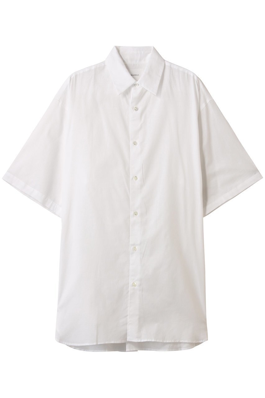 【ミディウミソリッド/MIDIUMISOLID】のh/slv wide shirt.M シャツ 人気、トレンドファッション・服の通販 founy(ファニー) 　ファッション　Fashion　レディースファッション　Fashion for Women　トップス・カットソー　Cut & Sew Tops　シャツ・ブラウス・オフィスカジュアル　Elegant Blouses & Button-Ups　シアー　Sheer, See-Through　ショート　Short, Short Length　スリーブ　Sleeve, Long Sleeve / Short Sleeve　ビッグ　Big, Oversized　ファブリック　Fabric, Textile　エレガント 上品　Elegant　 other-1|ID: prp329100004539450 ipo3291000000035923121