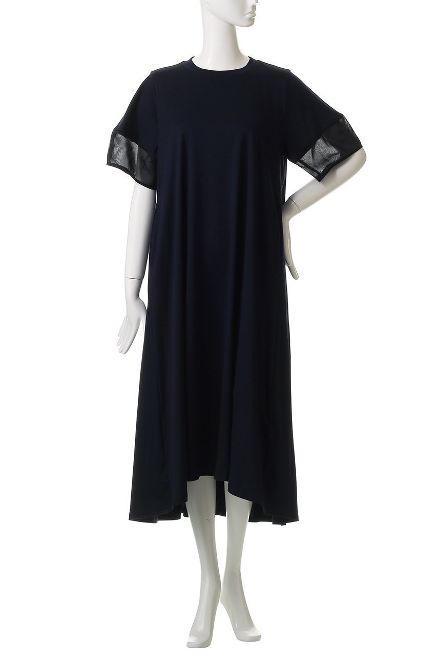 【ミディウミソリッド/MIDIUMISOLID】のslv switching A line OP.S ワンピース 人気、トレンドファッション・服の通販 founy(ファニー) 　ファッション　Fashion　レディースファッション　WOMEN　ワンピース　Dress　チュニック　Tunic　おすすめ　Recommend　エレガント 上品　Elegant　シアー　Sheer　スリーブ　Sleeve　チュニック　Tunic　ヘムライン　Hemline　ロング　Long　夏　Summer　帽子　Hat　NEW・新作・新着・新入荷　New Arrivals　春　Spring　S/S・春夏　Ss・Spring/Summer　other-2|ID: prp329100004539454 ipo3291000000032074479