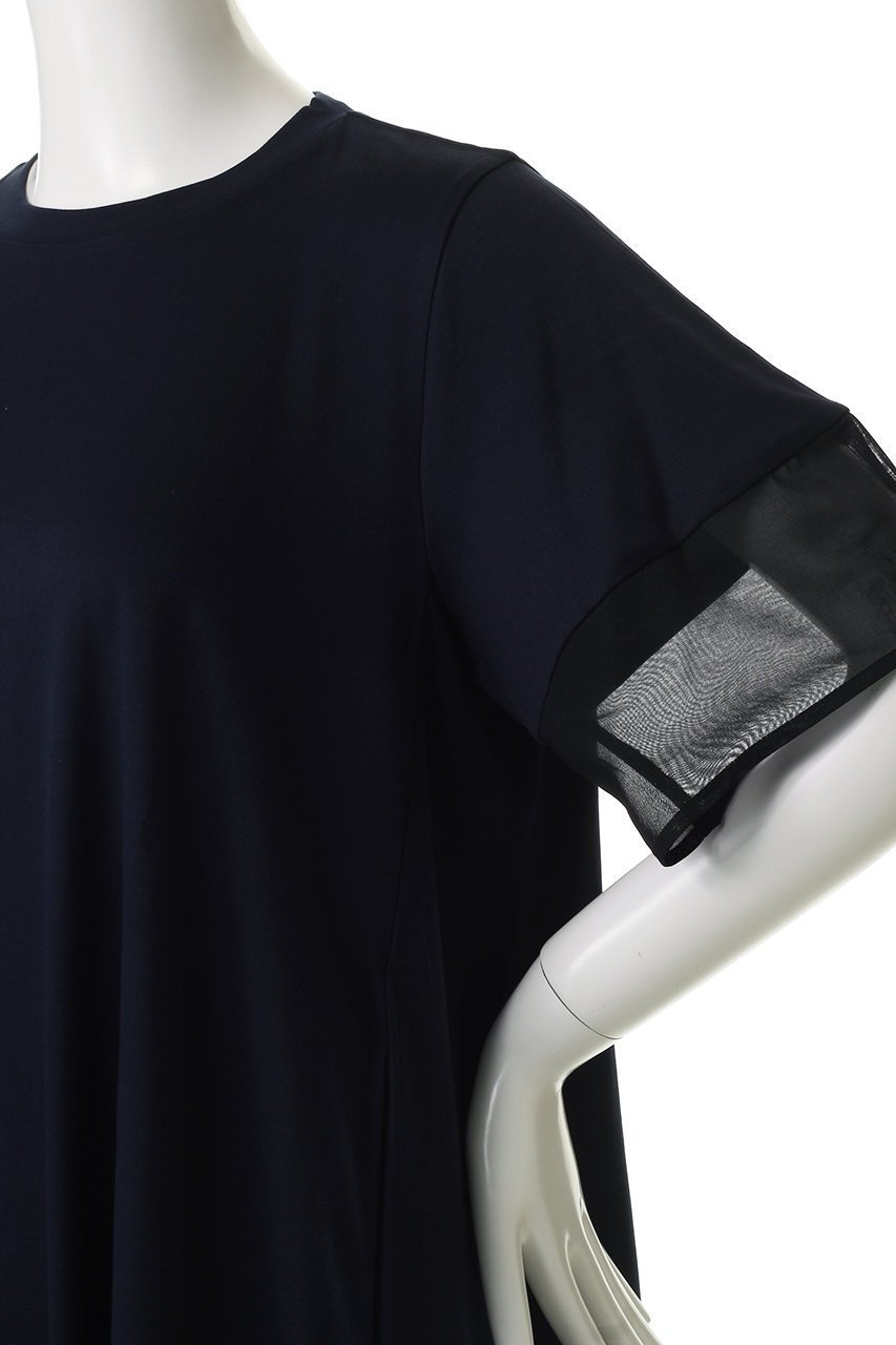 【ミディウミソリッド/MIDIUMISOLID】のslv switching A line OP.S ワンピース 人気、トレンドファッション・服の通販 founy(ファニー) 　ファッション　Fashion　レディースファッション　WOMEN　ワンピース　Dress　チュニック　Tunic　おすすめ　Recommend　エレガント 上品　Elegant　シアー　Sheer　スリーブ　Sleeve　チュニック　Tunic　ヘムライン　Hemline　ロング　Long　夏　Summer　帽子　Hat　NEW・新作・新着・新入荷　New Arrivals　春　Spring　S/S・春夏　Ss・Spring/Summer　other-5|ID: prp329100004539454 ipo3291000000032074482