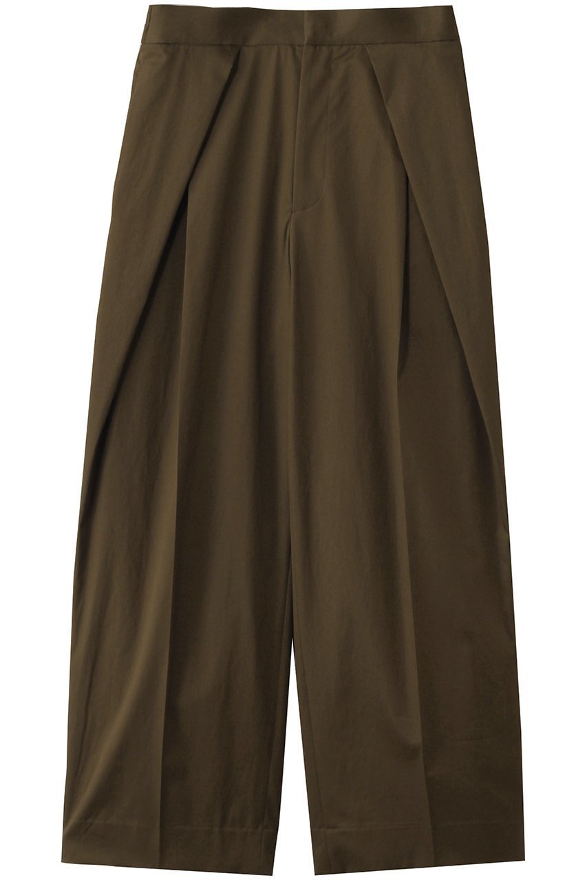 【エブール/ebure】の【店舗限定】ストレッチラチネ ワイドパンツ インテリア・キッズ・メンズ・レディースファッション・服の通販 founy(ファニー) 　ファッション　Fashion　レディースファッション　Fashion for Women　パンツ　Pants & Trousers　サンダル　Sandals, Summer Shoes　シューズ　Shoes, Footwear　ストレッチ　Stretch, Stretchy Fabric　スラックス　Slacks, Dress Pants　センター　Center, Center Line　フラット　Flat, Flat Shoes　フロント　Front, Front Design　ワイド　Wide, Wide Fit　ブラウン|ID: prp329100004541205 ipo3291000000035559407