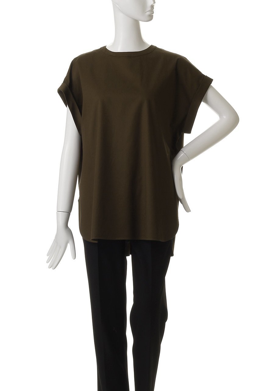 【エブール/ebure】の【店舗限定】ストレッチラチネ Tブラウス 人気、トレンドファッション・服の通販 founy(ファニー) 　ファッション　Fashion　レディースファッション　Fashion for Women　トップス・カットソー　Cut & Sew Tops　シャツ・ブラウス・オフィスカジュアル　Elegant Blouses & Button-Ups　ショート　Short, Short Length　ストレッチ　Stretch, Stretchy Fabric　スリーブ　Sleeve, Long Sleeve / Short Sleeve　ボトム　Bottoms, Lower Wear　other-2|ID: prp329100004541206 ipo3291000000032806765
