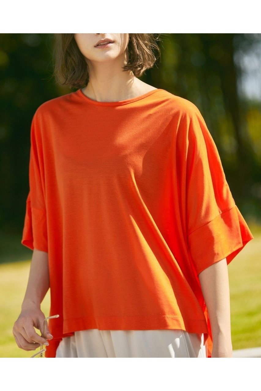 【ジュリエ/Julier】のロイヤルクロス天竺半袖トップス 人気、トレンドファッション・服の通販 founy(ファニー) 　ファッション　Fashion　レディースファッション　WOMEN　トップス・カットソー　Tops/Tshirt　スポーツウェア　Sportswear　スポーツ トップス　Sports Tops　スポーツ　Sports　スリット　Slit　ドレープ　Drape　ヨガ　Yoga　リラックス　Relax　ワーク　Work　半袖　Short Sleeve　NEW・新作・新着・新入荷　New Arrivals　other-7|ID: prp329100004541208 ipo3291000000032085245