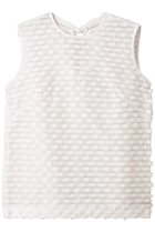 【デザイン ワークス/DESIGN WORKS】のボーダーカットJQノースリーブブラウス ホワイト|ID: prp329100004541217 ipo3291000000036394381