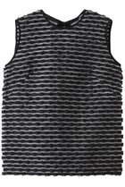 【デザイン ワークス/DESIGN WORKS】のボーダーカットJQノースリーブブラウス ブラックボーダー|ID: prp329100004541217 ipo3291000000036394382