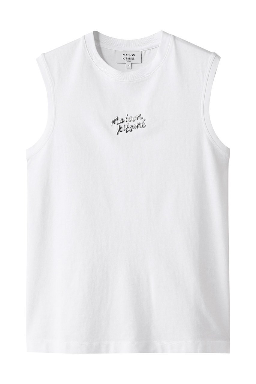 【メゾン キツネ/MAISON KITSUNE】のMETALLIC MAISON KITSUNE タンクトップ 人気、トレンドファッション・服の通販 founy(ファニー) 　ファッション　Fashion　レディースファッション　WOMEN　トップス・カットソー　Tops/Tshirt　キャミソール / ノースリーブ　No Sleeves　シャツ/ブラウス　Shirts/Blouses　ロング / Tシャツ　T-Shirts　カットソー　Cut and Sewn　おすすめ　Recommend　インナー　Inner　キャミソール　Camisole　コンパクト　Compact　シンプル　Simple　ジャケット　Jacket　タンク　Tank　メタリック　Metallic　ロング　Long　NEW・新作・新着・新入荷　New Arrivals　 other-1|ID: prp329100004541220 ipo3291000000032085358