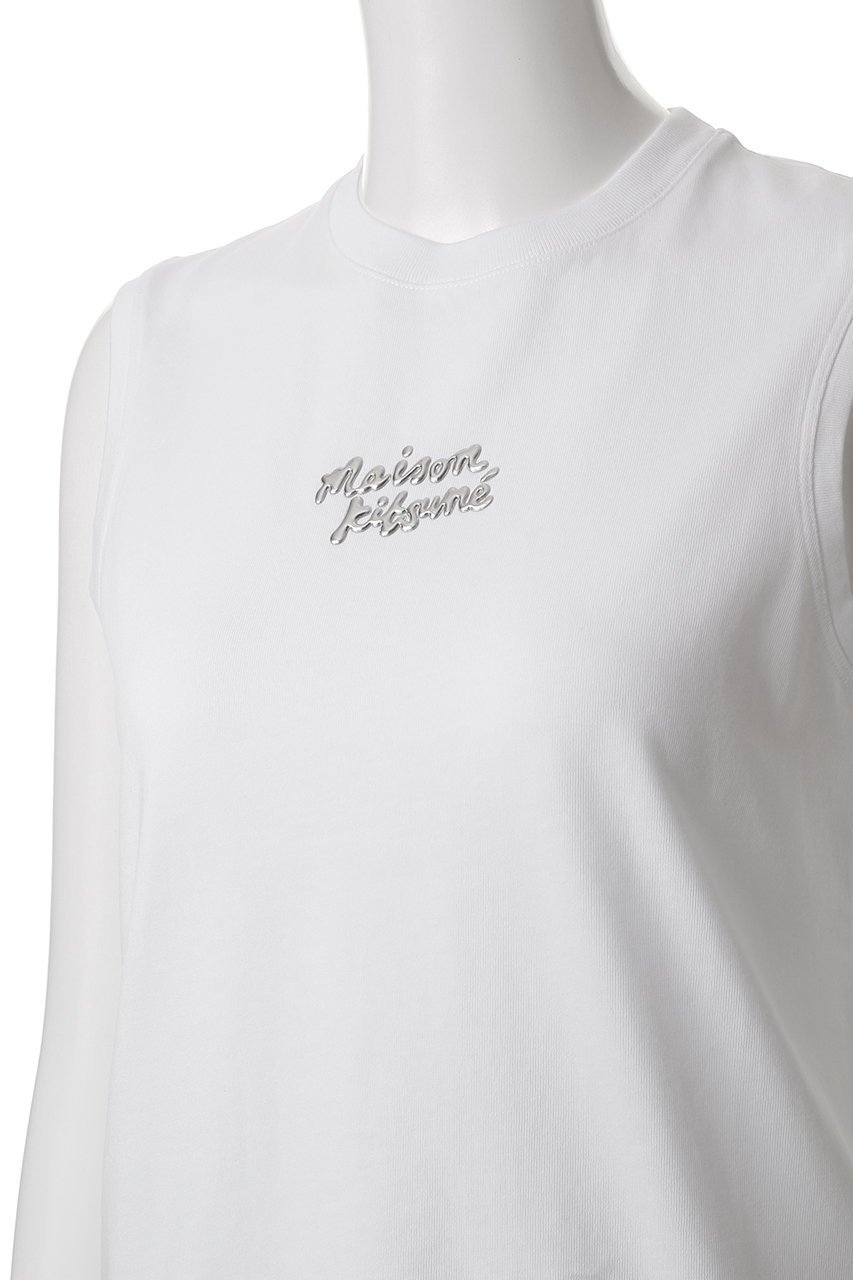 【メゾン キツネ/MAISON KITSUNE】のMETALLIC MAISON KITSUNE タンクトップ 人気、トレンドファッション・服の通販 founy(ファニー) 　ファッション　Fashion　レディースファッション　WOMEN　トップス・カットソー　Tops/Tshirt　キャミソール / ノースリーブ　No Sleeves　シャツ/ブラウス　Shirts/Blouses　ロング / Tシャツ　T-Shirts　カットソー　Cut and Sewn　おすすめ　Recommend　インナー　Inner　キャミソール　Camisole　コンパクト　Compact　シンプル　Simple　ジャケット　Jacket　タンク　Tank　メタリック　Metallic　ロング　Long　NEW・新作・新着・新入荷　New Arrivals　other-5|ID: prp329100004541220 ipo3291000000032085363