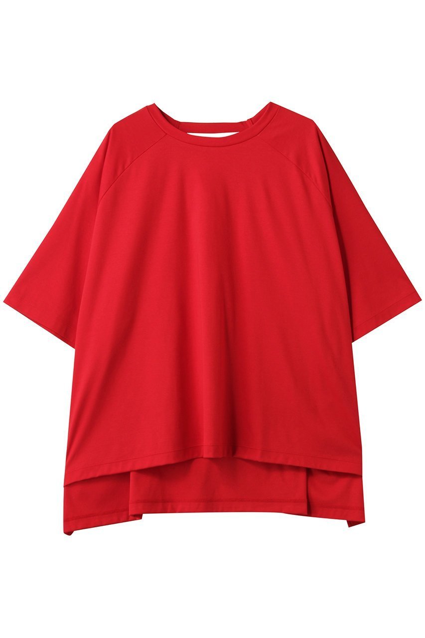 【エッセン ロートレアモン/ESSEN LAUTREAMONT】の80 smooth ジャージーポンチョTシャツ インテリア・キッズ・メンズ・レディースファッション・服の通販 founy(ファニー) 　ファッション　Fashion　レディースファッション　WOMEN　アウター　Coat Outerwear　ポンチョ　Ponchos　トップス・カットソー　Tops/Tshirt　シャツ/ブラウス　Shirts/Blouses　ロング / Tシャツ　T-Shirts　カットソー　Cut and Sewn　ショート　Short　ジャージー　Jersey　スリット　Slit　スリーブ　Sleeve　ハーフ　Half　ポンチョ　Poncho　NEW・新作・新着・新入荷　New Arrivals　レッド|ID: prp329100004541241 ipo3291000000032085506