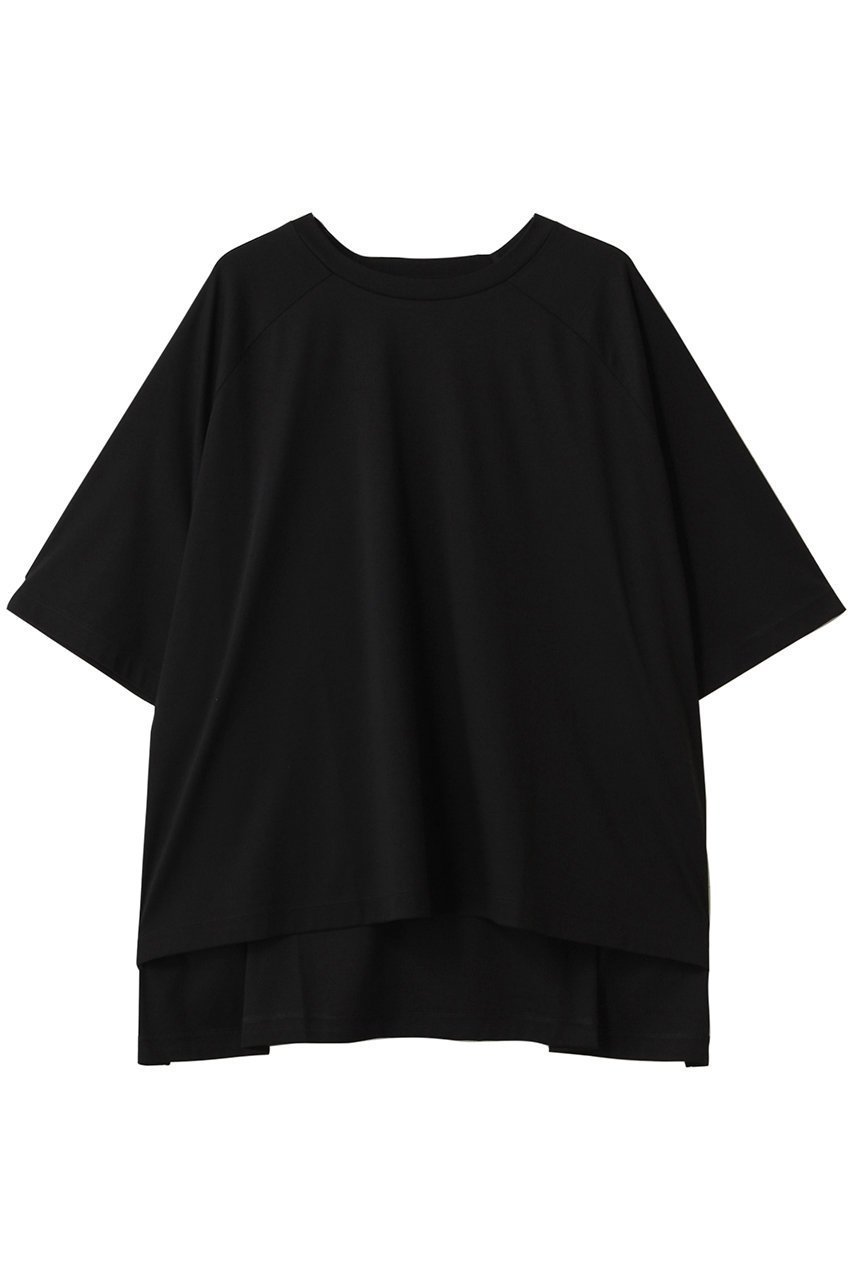 【エッセン ロートレアモン/ESSEN LAUTREAMONT】の80 smooth ジャージーポンチョTシャツ インテリア・キッズ・メンズ・レディースファッション・服の通販 founy(ファニー) 　ファッション　Fashion　レディースファッション　WOMEN　アウター　Coat Outerwear　ポンチョ　Ponchos　トップス・カットソー　Tops/Tshirt　シャツ/ブラウス　Shirts/Blouses　ロング / Tシャツ　T-Shirts　カットソー　Cut and Sewn　ショート　Short　ジャージー　Jersey　スリット　Slit　スリーブ　Sleeve　ハーフ　Half　ポンチョ　Poncho　NEW・新作・新着・新入荷　New Arrivals　ブラック|ID: prp329100004541241 ipo3291000000032085507