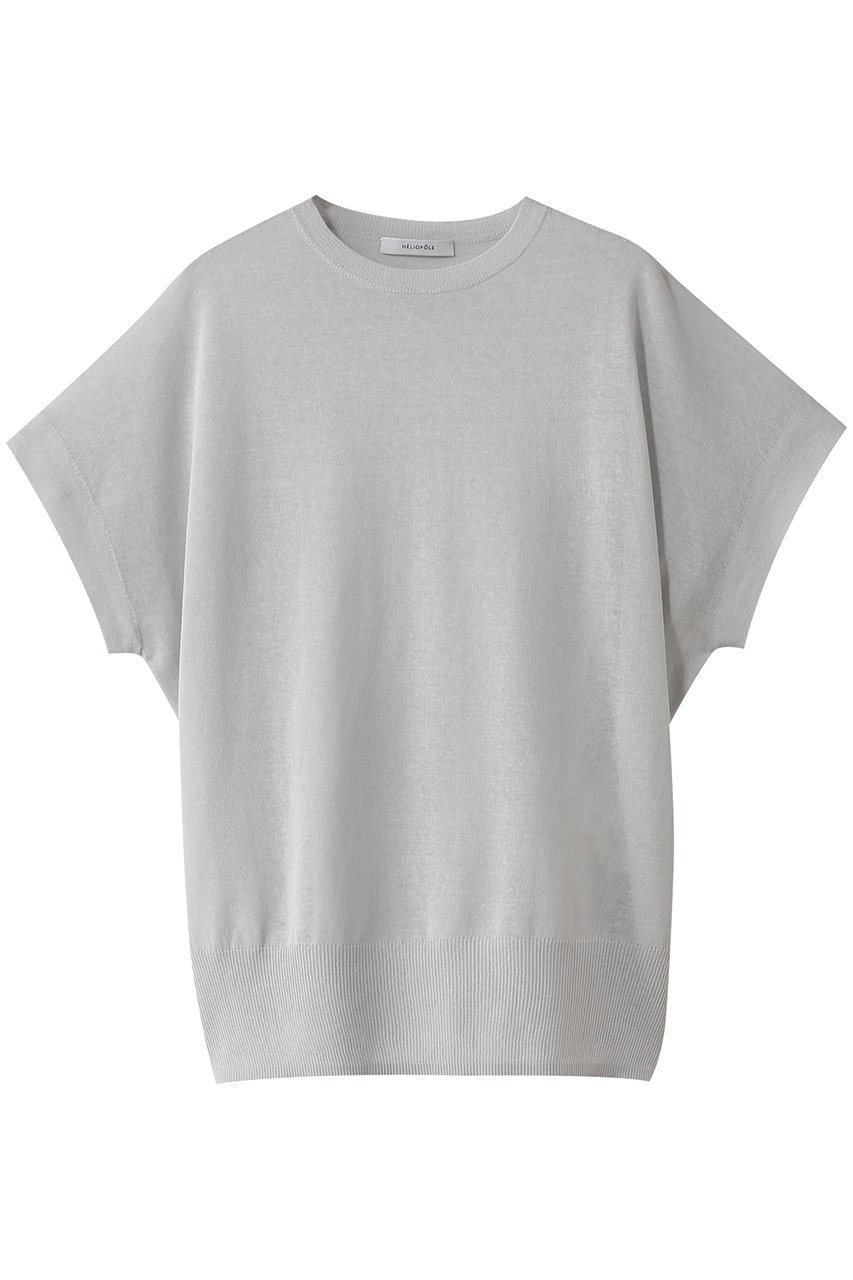 【エリオポール/heliopole】のシアーニットBIG TEE インテリア・キッズ・メンズ・レディースファッション・服の通販 founy(ファニー) 　ファッション　Fashion　レディースファッション　WOMEN　トップス・カットソー　Tops/Tshirt　ニット　Knit Tops　プルオーバー　Pullover　シアー　Sheer　ビッグ　Big　ベーシック　Basic　今季　This Season　定番　Standard　NEW・新作・新着・新入荷　New Arrivals　ライトグレー|ID: prp329100004541248 ipo3291000000032085547