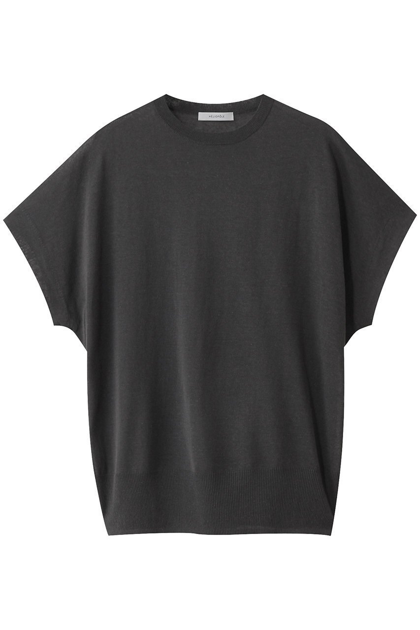 【エリオポール/heliopole】のシアーニットBIG TEE インテリア・キッズ・メンズ・レディースファッション・服の通販 founy(ファニー) 　ファッション　Fashion　レディースファッション　WOMEN　トップス・カットソー　Tops/Tshirt　ニット　Knit Tops　プルオーバー　Pullover　シアー　Sheer　ビッグ　Big　ベーシック　Basic　今季　This Season　定番　Standard　NEW・新作・新着・新入荷　New Arrivals　チャコールグレー|ID: prp329100004541248 ipo3291000000032085548