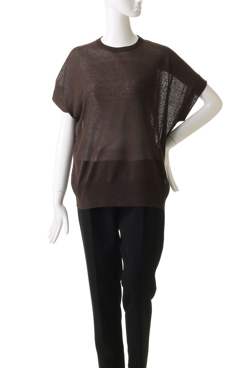 【エリオポール/heliopole】のシアーニットBIG TEE 人気、トレンドファッション・服の通販 founy(ファニー) 　ファッション　Fashion　レディースファッション　Fashion for Women　トップス・カットソー　Cut & Sew Tops　ニット　Knit Tops & Sweaters　カジュアルプルオーバー・ニットトップス　Pullovers & Knit Tops / Casual Pullovers　シアー　Sheer, See-Through　ビッグ　Big, Oversized　ベーシック　Basic, Essential　今季　This Season, Current Season　定番　Standard, Basic Item　other-2|ID: prp329100004541248 ipo3291000000035066333