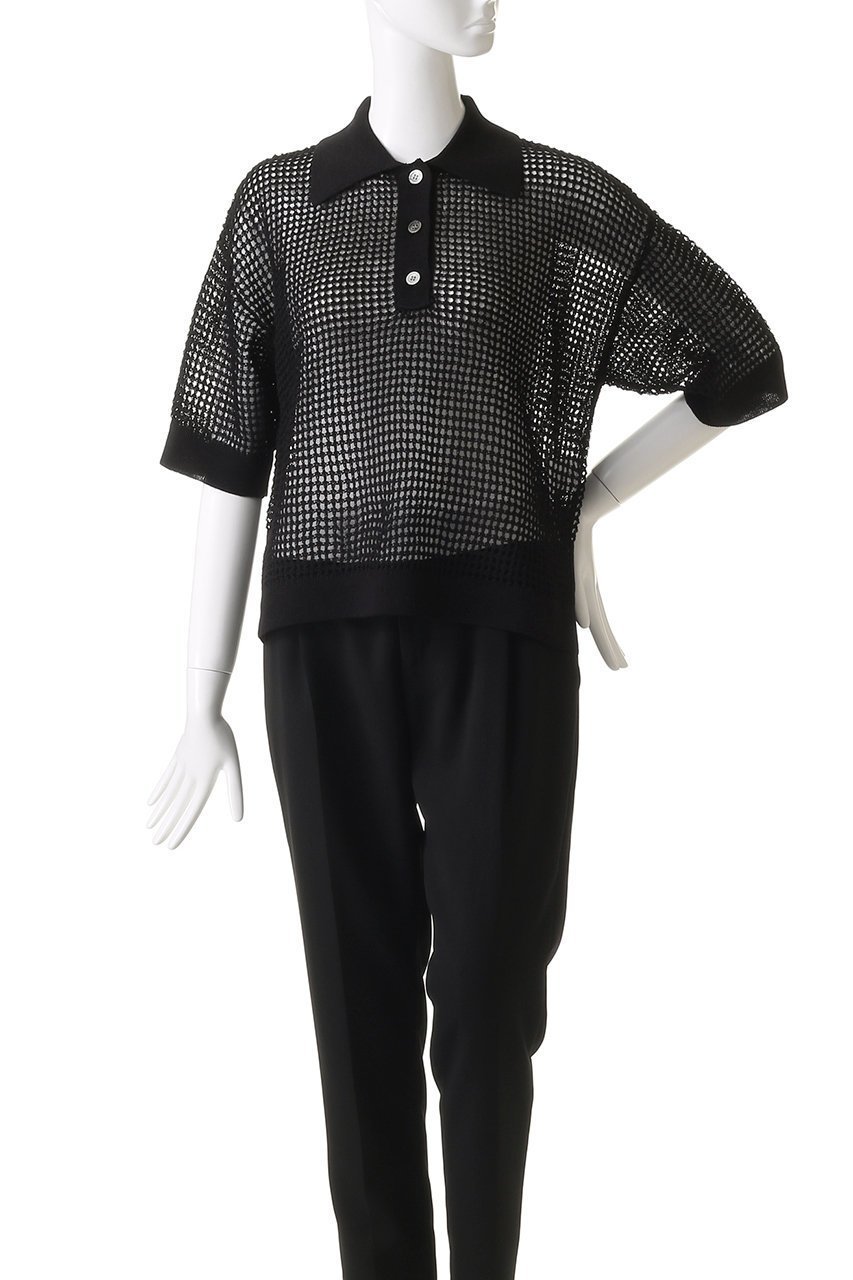 【エリオポール/heliopole】のポロニットプルオーバー 人気、トレンドファッション・服の通販 founy(ファニー) 　ファッション　Fashion　レディースファッション　Fashion for Women　トップス・カットソー　Cut & Sew Tops　ニット　Knit Tops & Sweaters　カジュアルプルオーバー・ニットトップス　Pullovers & Knit Tops / Casual Pullovers　トレンド　Trend, Trending Now　メッシュ　Mesh, Net Fabric　ワイド　Wide, Wide Fit　人気　Popular, Best Seller　夏　Summer　other-2|ID: prp329100004541252 ipo3291000000035065999
