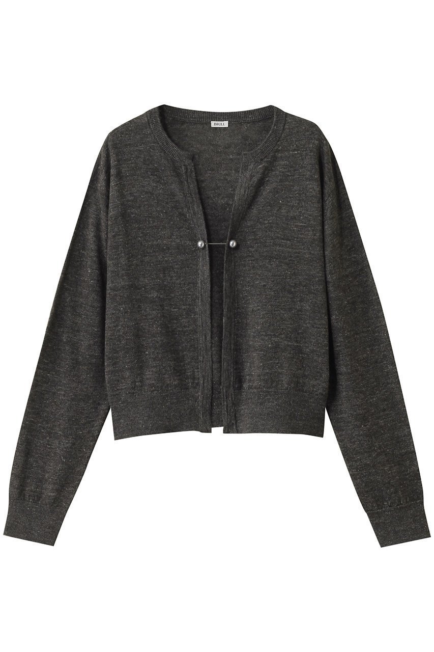 【エリオポール/heliopole】の【BRILL】LINO カーディガン インテリア・キッズ・メンズ・レディースファッション・服の通販 founy(ファニー) 　ファッション　Fashion　レディースファッション　WOMEN　トップス・カットソー　Tops/Tshirt　ニット　Knit Tops　カーディガン　Cardigans　カーディガン　Cardigan　キルト　Quilt　パール　Pearl　リネン　Linen　夏　Summer　NEW・新作・新着・新入荷　New Arrivals　グレー|ID: prp329100004541256 ipo3291000000032085604