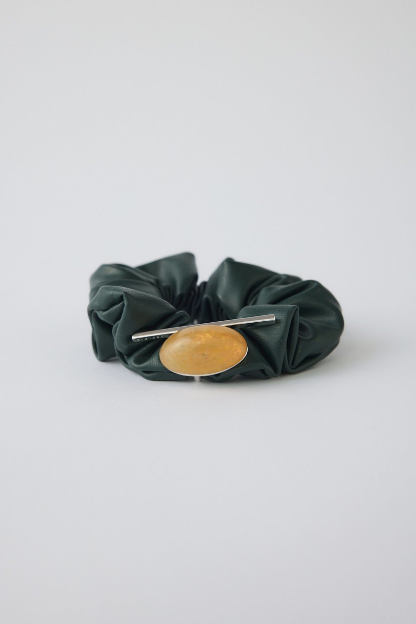 【リムアーク/RIM.ARK】のNatural stone scrunchie/シュシュ インテリア・キッズ・メンズ・レディースファッション・服の通販 founy(ファニー) 　ファッション　Fashion　レディースファッション　Fashion for Women　シュシュ&ヘアアクセ/ヘアアレンジ　Scrunchies & Hair Accessories　アクセサリー　Fashion Accessories　オーバル　Oval Design　シンプル　Simple, Minimal　ダークグリーン|ID: prp329100004541270 ipo3291000000032816792