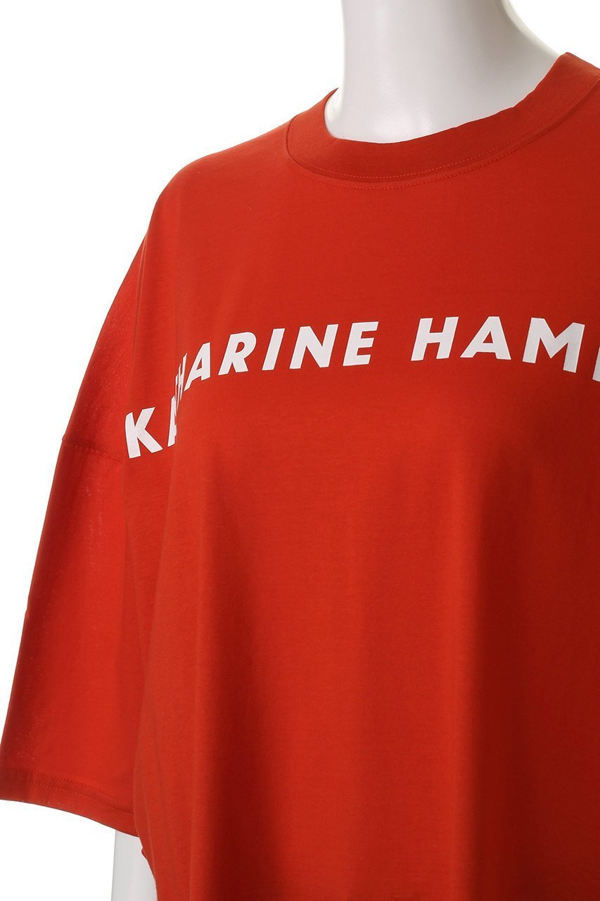 【キャサリンハムネット/KATHARINE HAMNETT LONDON】の【UNISEX】オーバーサイズ ロゴTシャツ 人気、トレンドファッション・服の通販 founy(ファニー) 　ファッション　Fashion　レディースファッション　WOMEN　トップス・カットソー　Tops/Tshirt　シャツ/ブラウス　Shirts/Blouses　ロング / Tシャツ　T-Shirts　カットソー　Cut and Sewn　ユニセックス　Unisex　おすすめ　Recommend　ショート　Short　シンプル　Simple　スリーブ　Sleeve　フロント　Front　ボトム　Bottom　NEW・新作・新着・新入荷　New Arrivals　other-5|ID: prp329100004541272 ipo3291000000032085712