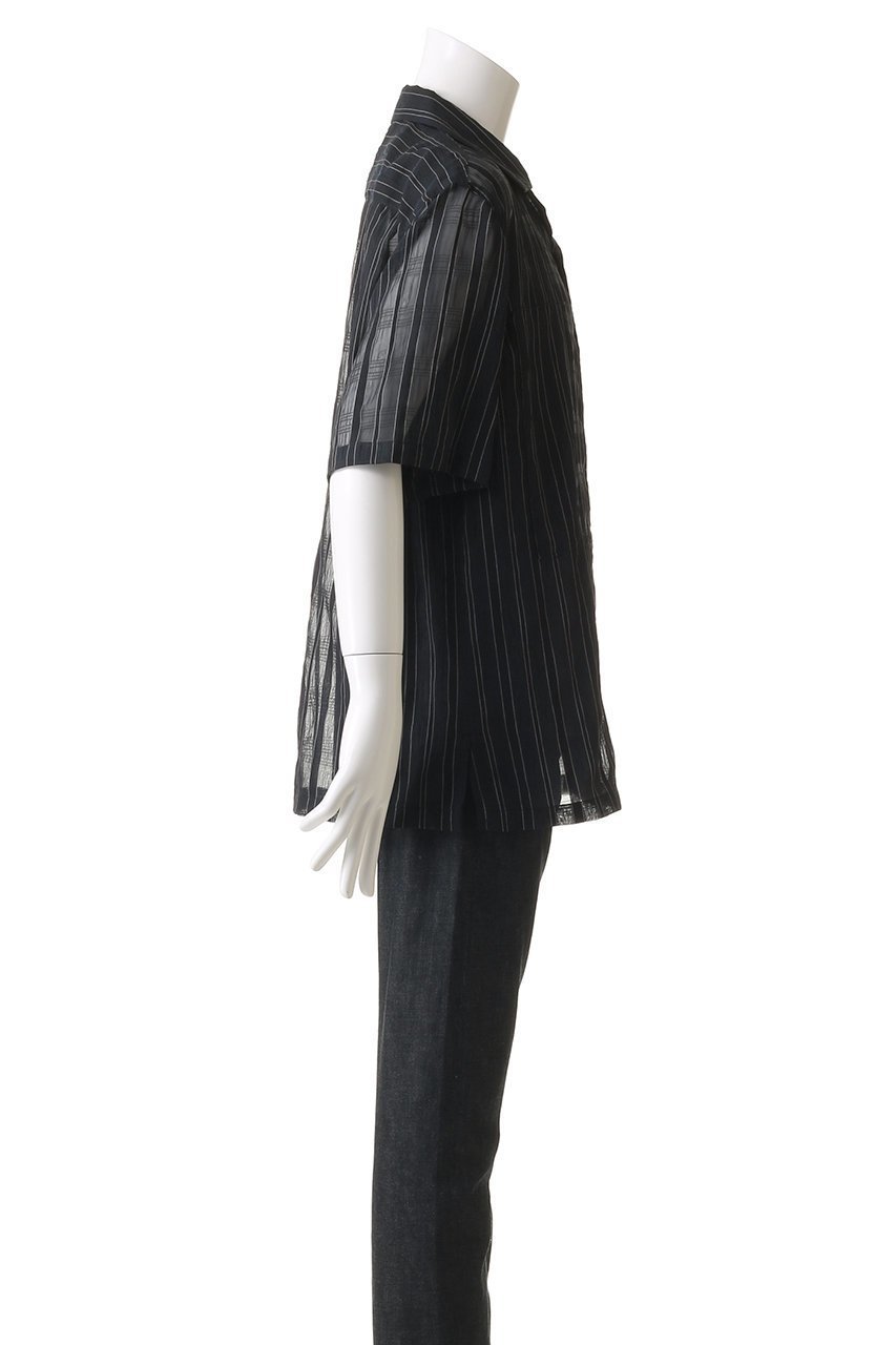 【ミディウミソリッド/MIDIUMISOLID / MEN】の【MEN】sheer stripe SH シャツ 人気、トレンドファッション・服の通販 founy(ファニー) 　ファッション　Fashion　メンズファッション　Fashion for Men　シアー　Sheer, See-Through　ショート　Short, Short Length　ストライプ　Stripe, Striped Pattern　スリーブ　Sleeve, Long Sleeve / Short Sleeve　エレガント 上品　Elegant　夏　Summer　other-3|ID: prp329100004541283 ipo3291000000032810364