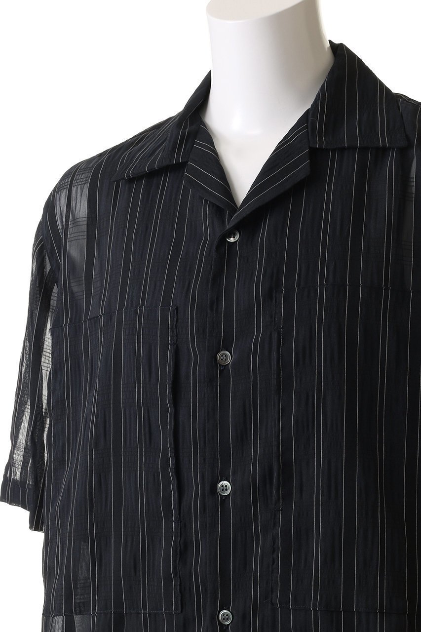 【ミディウミソリッド/MIDIUMISOLID / MEN】の【MEN】sheer stripe SH シャツ 人気、トレンドファッション・服の通販 founy(ファニー) 　ファッション　Fashion　メンズファッション　Fashion for Men　シアー　Sheer, See-Through　ショート　Short, Short Length　ストライプ　Stripe, Striped Pattern　スリーブ　Sleeve, Long Sleeve / Short Sleeve　エレガント 上品　Elegant　夏　Summer　other-5|ID: prp329100004541283 ipo3291000000035057649
