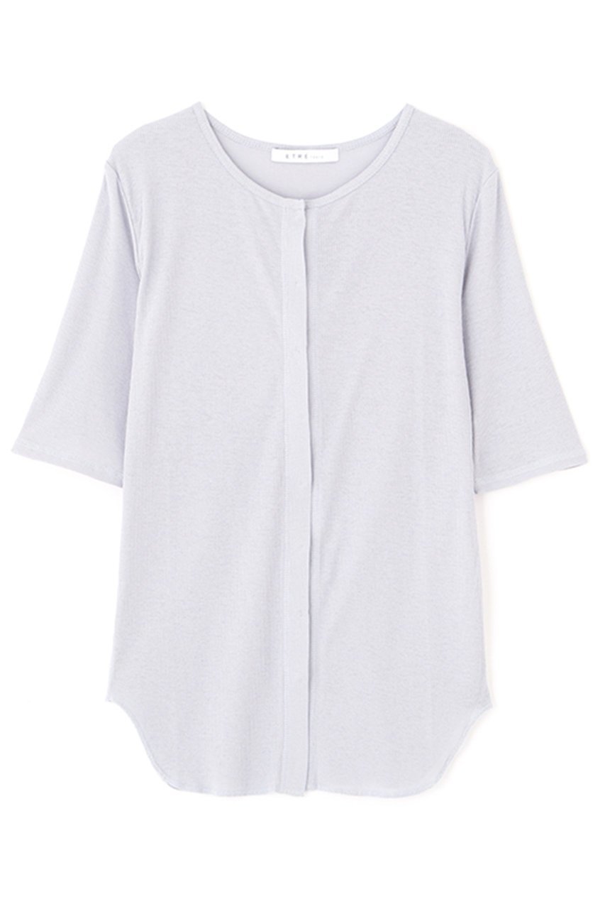 【エトレトウキョウ/ETRE TOKYO】のフロントスナップハーフスリーブエアリープルオーバー 人気、トレンドファッション・服の通販 founy(ファニー) 　ファッション　Fashion　レディースファッション　WOMEN　トップス・カットソー　Tops/Tshirt　シャツ/ブラウス　Shirts/Blouses　ロング / Tシャツ　T-Shirts　プルオーバー　Pullover　カットソー　Cut and Sewn　おすすめ　Recommend　カーディガン　Cardigan　シアー　Sheer　ショート　Short　スリット　Slit　スリーブ　Sleeve　フロント　Front　NEW・新作・新着・新入荷　New Arrivals　other-5|ID: prp329100004541335 ipo3291000000032086281