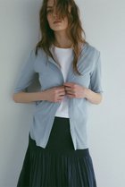 【エトレトウキョウ/ETRE TOKYO】のフロントスナップハーフスリーブエアリープルオーバー ブルー|ID:prp329100004541335