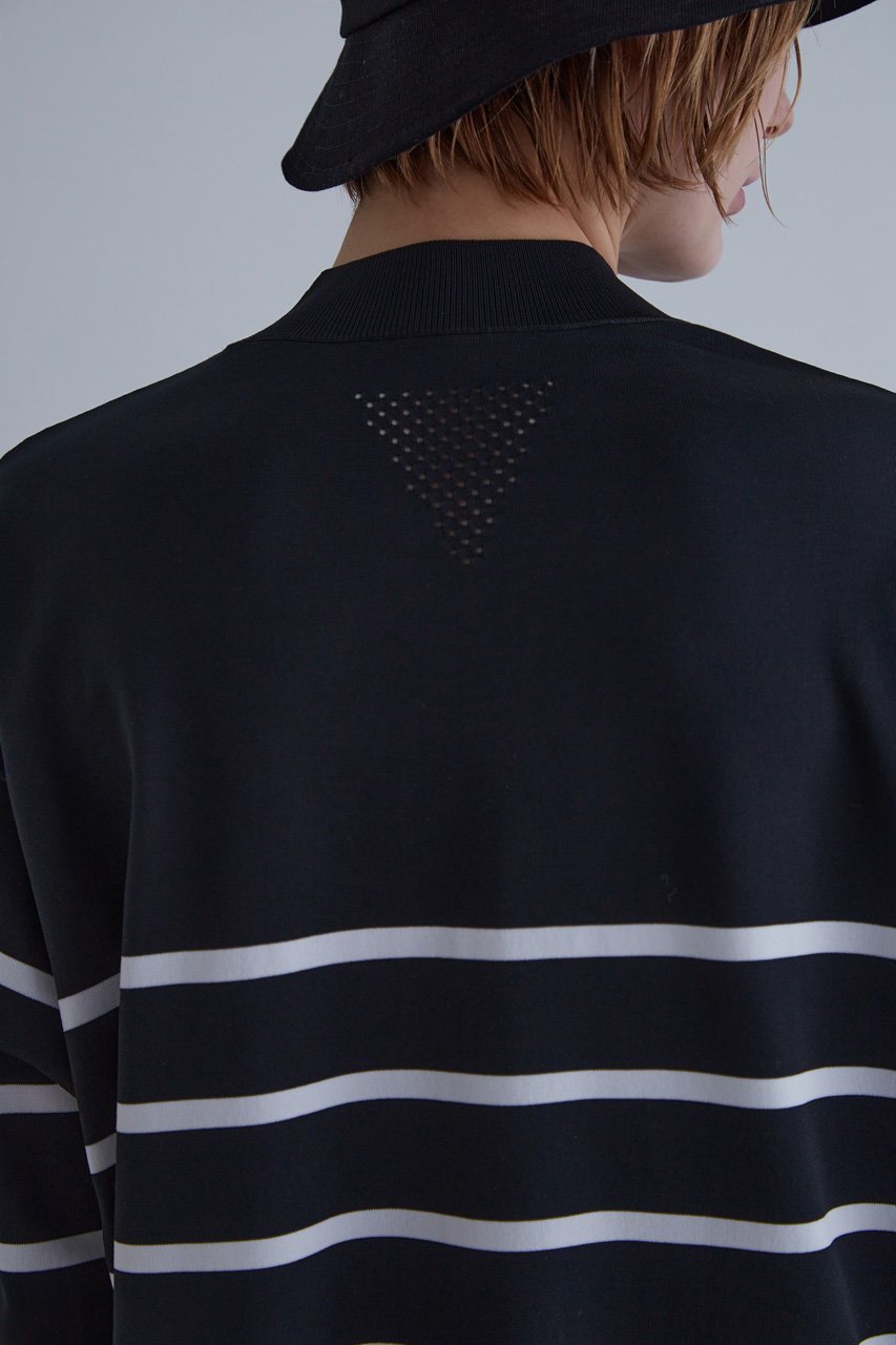 【ル フィル/LE PHIL】の【LE PHIL SPORTS】ドライボーダーニット 人気、トレンドファッション・服の通販 founy(ファニー) 　ファッション　Fashion　レディースファッション　WOMEN　トップス・カットソー　Tops/Tshirt　ニット　Knit Tops　プルオーバー　Pullover　スタンド　Stand　ボトム　Bottom　軽量　Lightweight　other-4|ID: prp329100004541338 ipo3291000000032086338