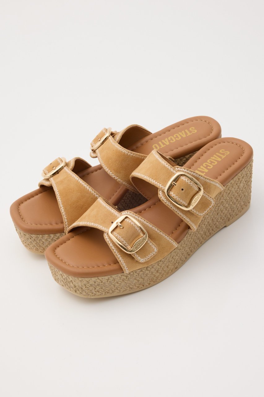 【スタッカート/STACCATO】のウェスタンライトウェッジソールミュール 人気、トレンドファッション・服の通販 founy(ファニー) 　ファッション　Fashion　レディースファッション　WOMEN　サンダル　Sandals　スエード　Suede　トレンド　Trend　軽量　Lightweight　other-2|ID: prp329100004542686 ipo3291000000032099836