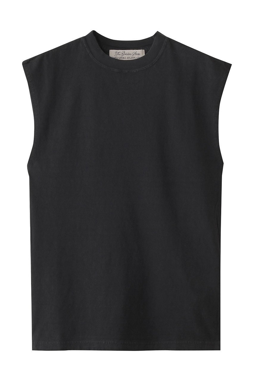 【マルティニーク/martinique】の【REMI RELIEF】16天竺ノースリーブTシャツ インテリア・キッズ・メンズ・レディースファッション・服の通販 founy(ファニー) 　ファッション　Fashion　レディースファッション　Ladies' Fashion Online　トップス・カットソー　Tops/Tshirt　キャミソール / ノースリーブ　No Sleeves　シャツ/ブラウス　Shirts/Blouses　ロング / Tシャツ　T-Shirts　カットソー　Cut and Sewn　インナー　Inner　キャミソール　Camisole　コンパクト　Compact　シンプル　Simple　タンク　Tank　ノースリーブ　No Sleeve　ベーシック　Basic　ボトム　Bottom　ワイド　Wide　人気　Popularity　ブラック|ID: prp329100004542689 ipo3291000000032099861