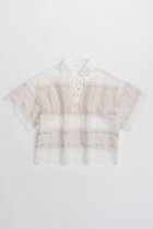 【プランク プロジェクト/PRANK PROJECT】のレースラグビーシャツ / Lace Rugby Shirt WHT(ホワイト)|ID: prp329100004542697 ipo3291000000032099917