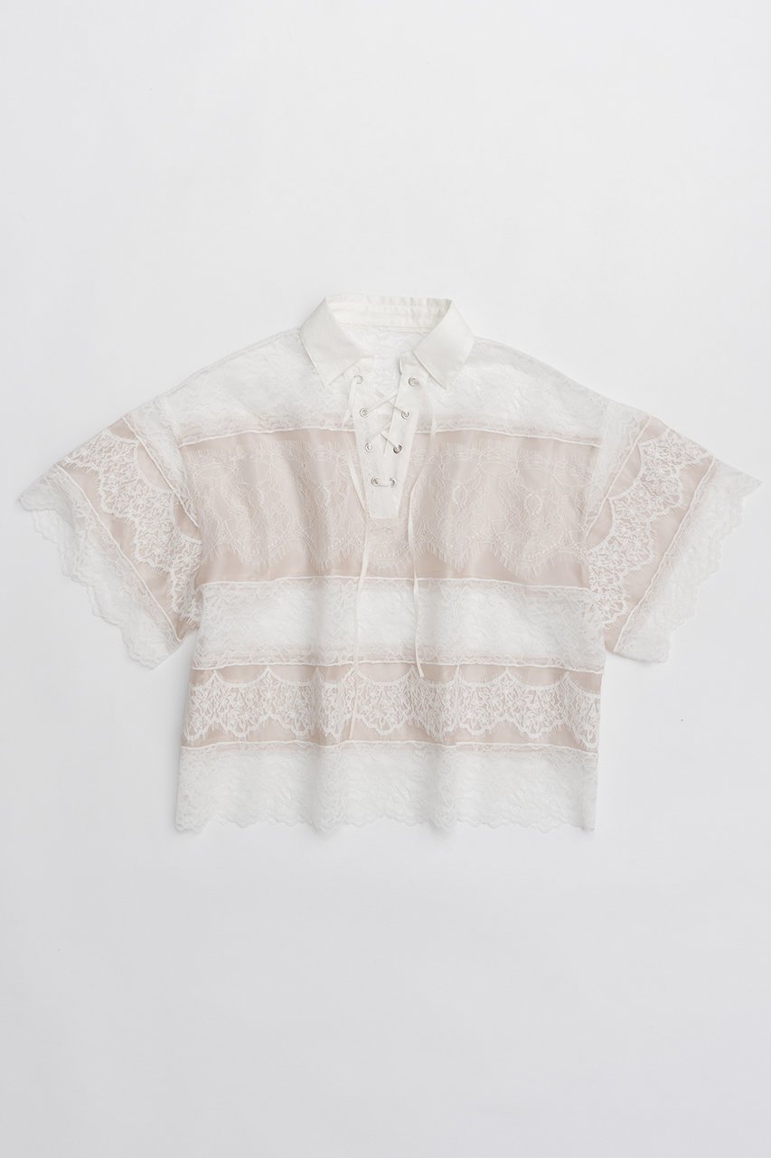 【プランク プロジェクト/PRANK PROJECT】のレースラグビーシャツ / Lace Rugby Shirt インテリア・キッズ・メンズ・レディースファッション・服の通販 founy(ファニー) 　ファッション　Fashion　レディースファッション　WOMEN　トップス・カットソー　Tops/Tshirt　シャツ/ブラウス　Shirts/Blouses　スリーブ　Sleeve　ロング　Long　NEW・新作・新着・新入荷　New Arrivals　WHT(ホワイト)|ID: prp329100004542697 ipo3291000000032099917