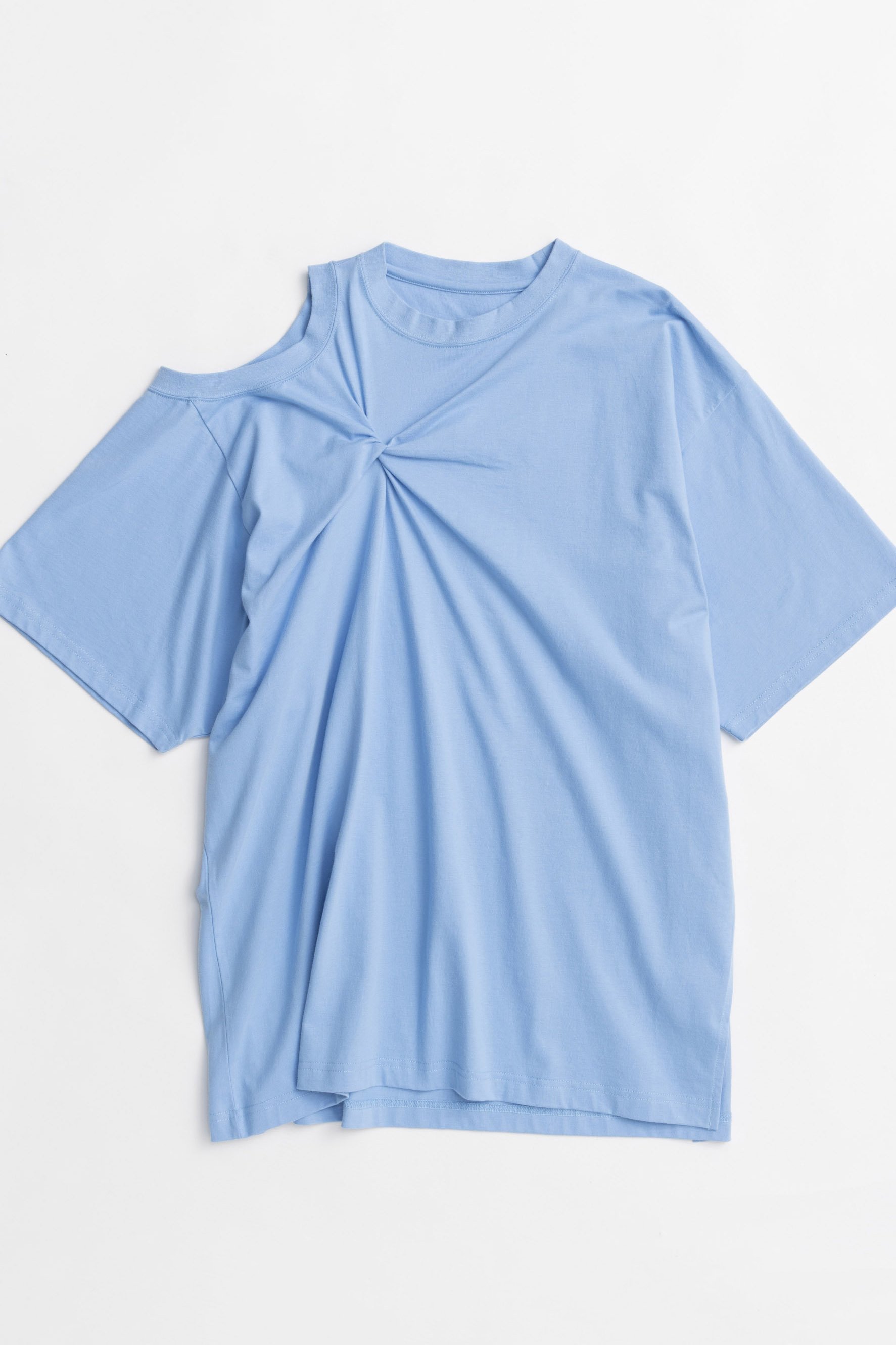 【メゾンスペシャル/MAISON SPECIAL】のMultiway Twist T-shirt/マルチウェイツイストTシャツ インテリア・キッズ・メンズ・レディースファッション・服の通販 founy(ファニー) 　ファッション　Fashion　レディースファッション　WOMEN　トップス・カットソー　Tops/Tshirt　シャツ/ブラウス　Shirts/Blouses　ロング / Tシャツ　T-Shirts　カットソー　Cut and Sewn　ショート　Short　スリーブ　Sleeve　ツイスト　Twist　ドレープ　Drape　ノースリーブ　No Sleeve　ビッグ　Big　NEW・新作・新着・新入荷　New Arrivals　BLU(ブルー)|ID: prp329100004544553 ipo3291000000032113111