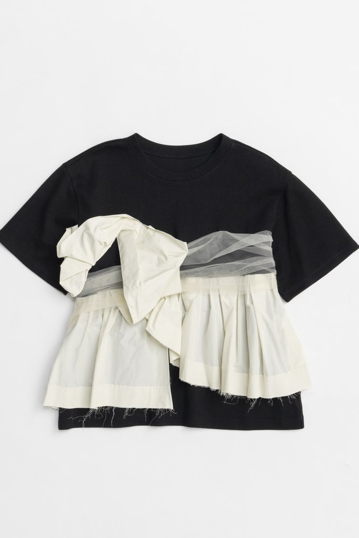 【メゾンスペシャル/MAISON SPECIAL】のDocking Twisted T-shirt/ドッキングツイステッドTシャツ インテリア・キッズ・メンズ・レディースファッション・服の通販 founy(ファニー) https://founy.com/ ファッション Fashion レディースファッション WOMEN トップス・カットソー Tops/Tshirt シャツ/ブラウス Shirts/Blouses ロング / Tシャツ T-Shirts カットソー Cut and Sewn カットソー Cut And Sew ショート Short スリーブ Sleeve タフタ Taffeta チュール Tulle ビスチェ Bustier ボトム Bottom 夏 Summer エレガント 上品 Elegant NEW・新作・新着・新入荷 New Arrivals |ID: prp329100004544554 ipo3291000000032113115