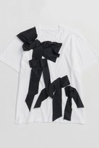 【メゾンスペシャル/MAISON SPECIAL】のTwisted Ribbon Oversize T-shirt/ツイステッドリボンオーバーTシャツ 人気、トレンドファッション・服の通販 founy(ファニー) ファッション Fashion レディースファッション WOMEN トップス・カットソー Tops/Tshirt シャツ/ブラウス Shirts/Blouses ロング / Tシャツ T-Shirts カットソー Cut and Sewn ショート Short シンプル Simple スリーブ Sleeve タフタ Taffeta デニム Denim フレア Flare モチーフ Motif リボン Ribbon おすすめ Recommend 夏 Summer NEW・新作・新着・新入荷 New Arrivals thumbnail WHT(ホワイト)|ID: prp329100004544558 ipo3291000000032113157